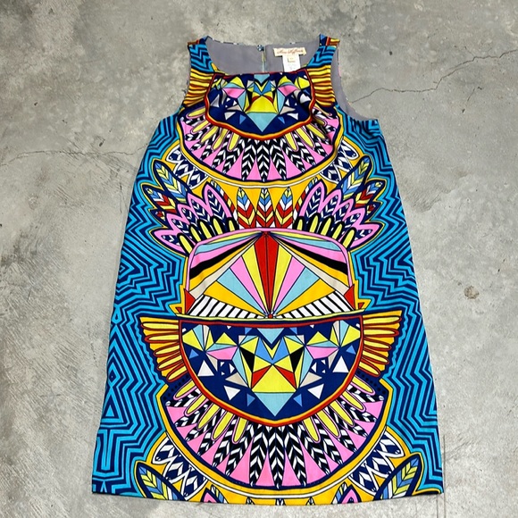 Mara Hoffman Sleeveless Geometric Print Shift Dress Multi color / Size XS /Pp-32 - Picture 1 of 7